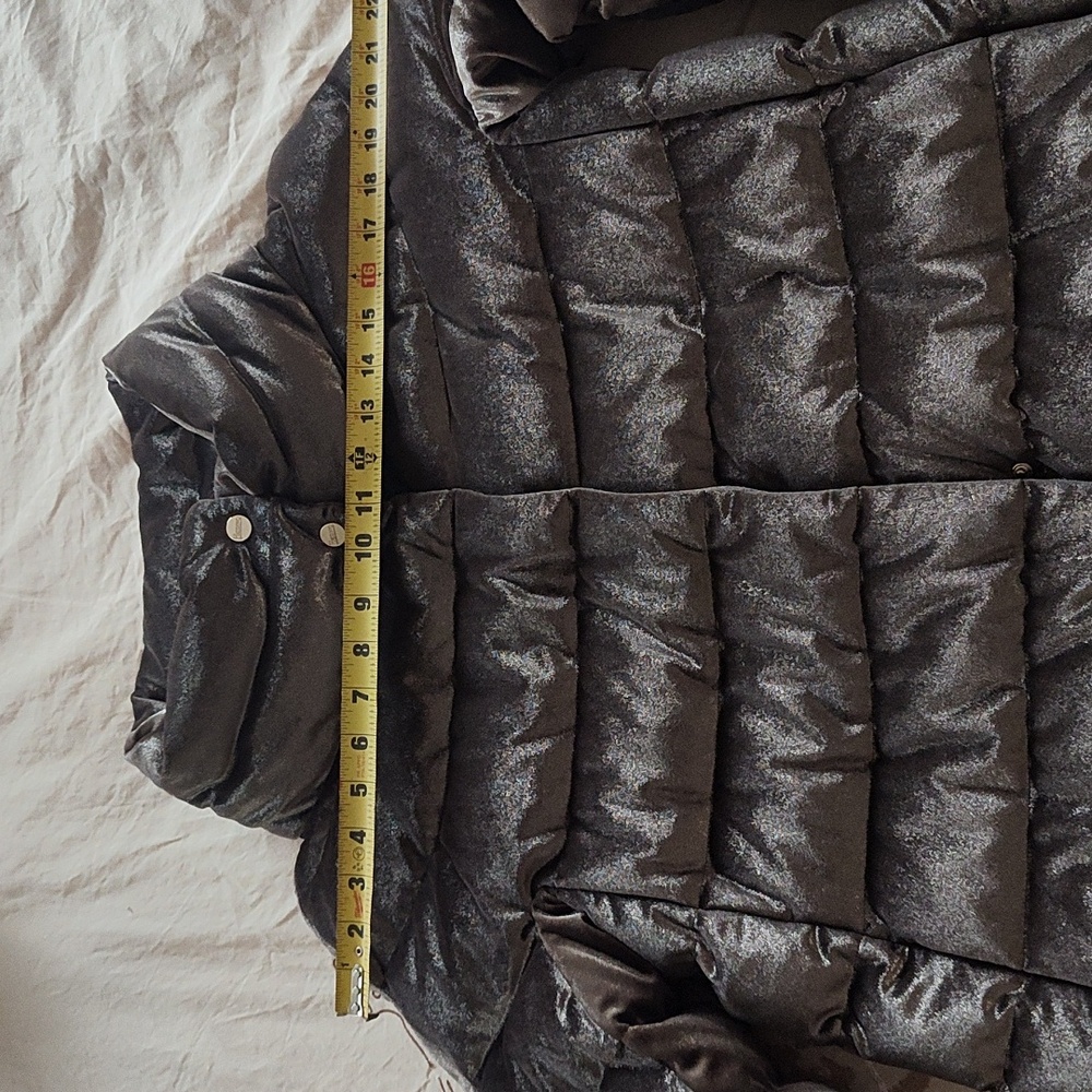Herno Down/ Feather Fill, Ladies  Shimmering Tan/Silver Puffer Jacket/ Size 40. - Picture 13 of 17